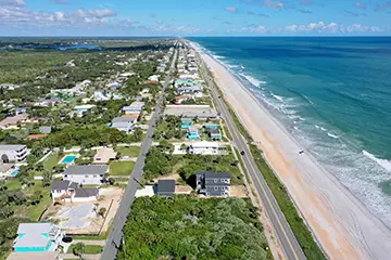 Beach Looking North - Flagler Beach Oceanfront Homes